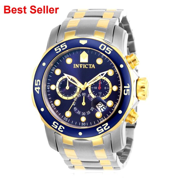 Two Tone Stainless Steel Chronograph Quartz Watch 48mm